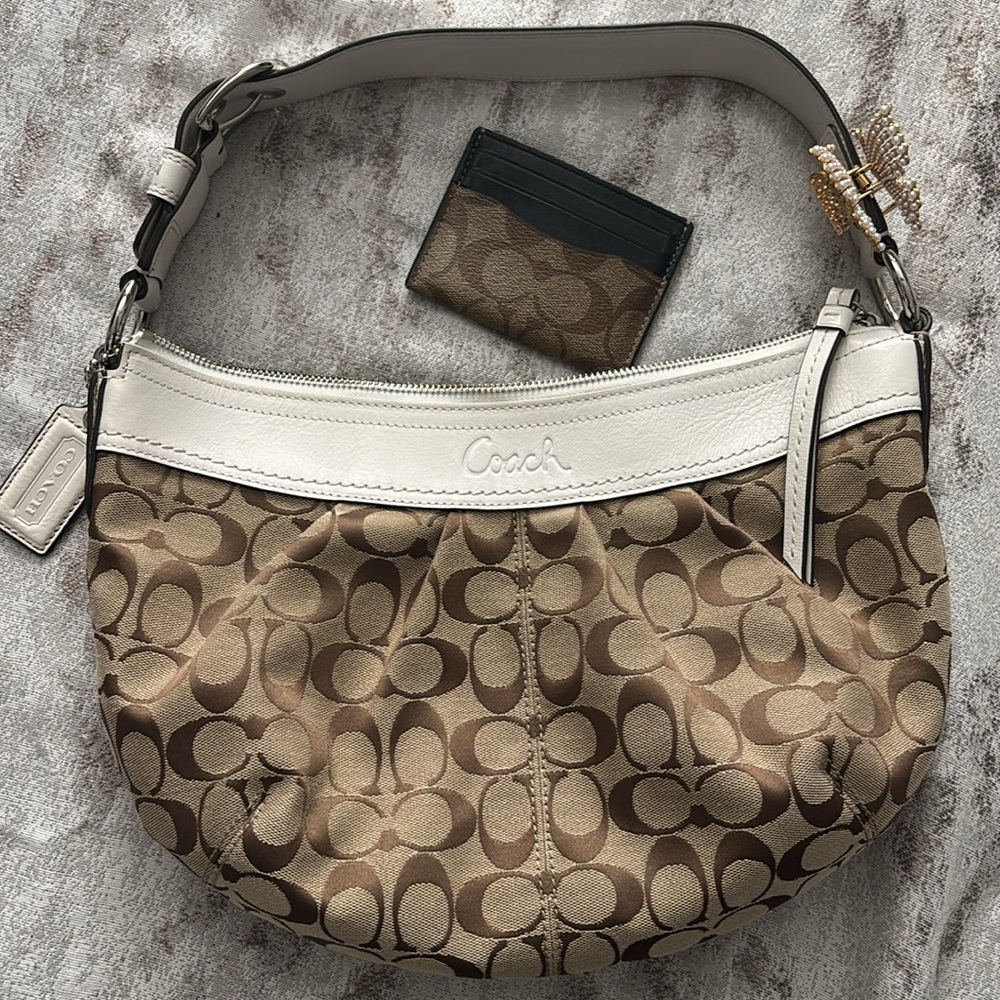 💛🤎 Vintage Coach Shoulder bag  & Card holder🤎💛